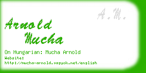 arnold mucha business card